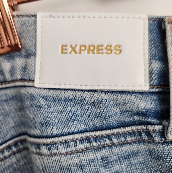 Express Low Rise Light Wash Ripped Bootcut Jeans - Picture 6 of 12